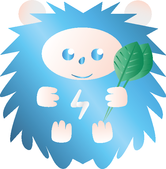 hérisson Blue avec les feuilles