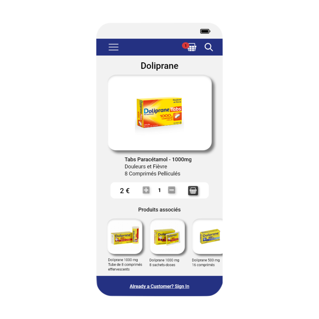 application doliprane